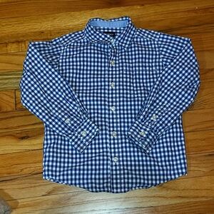 Carter's boys navy checked button down